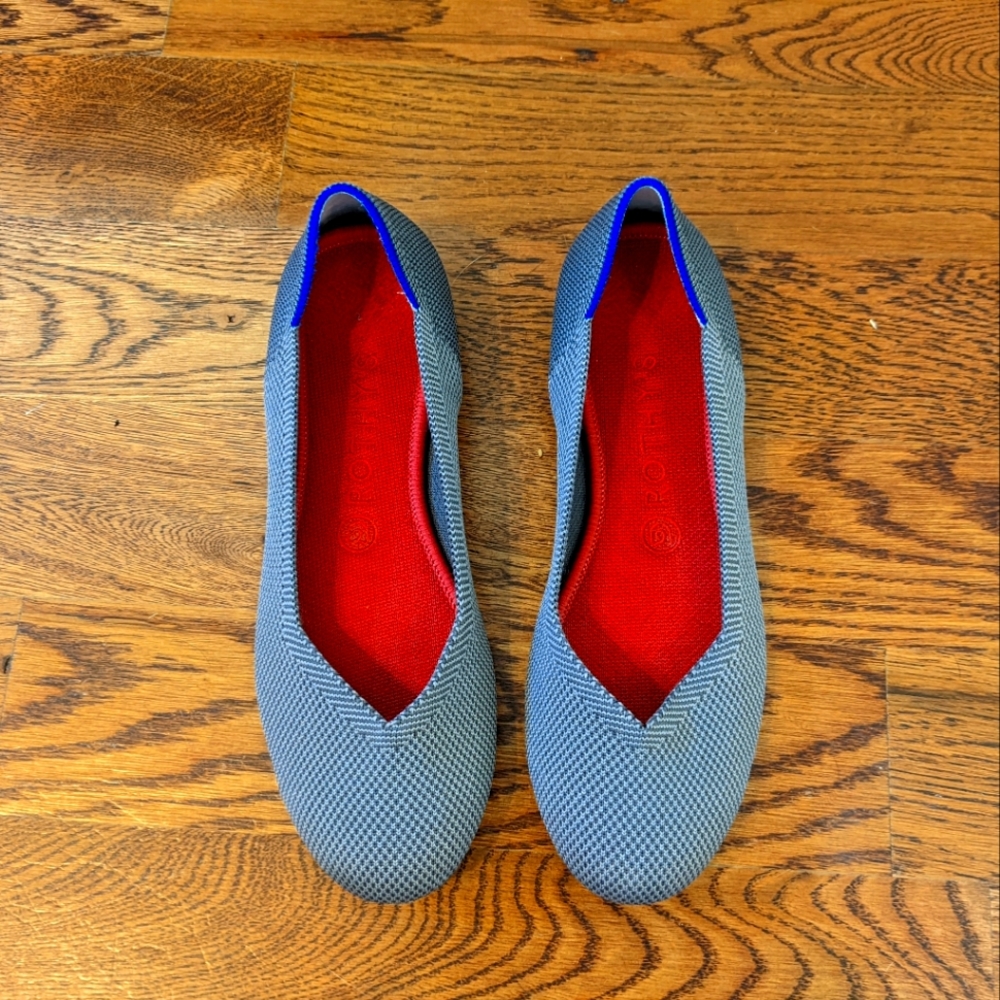 Rothy's size 8.5 charcoal gray flats